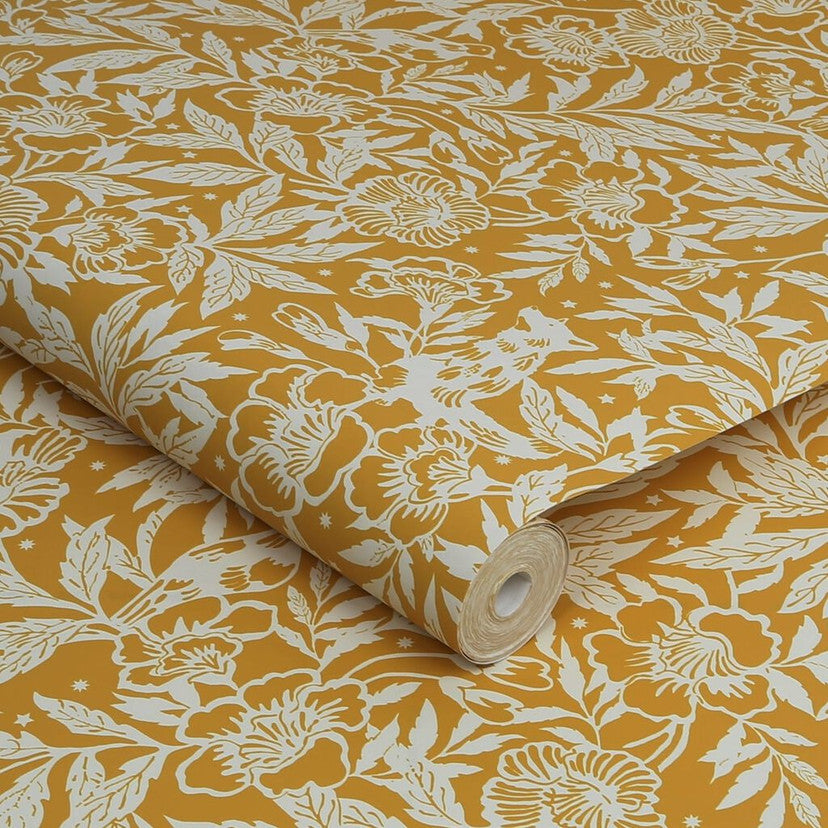 118542 Twilight Ditsy Antique Gold Wallpaper by Joules