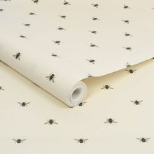 118544 Botanical Bee Creme Wallpaper by Joules