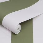 118548 Harborough Stripe Olive Green Wallpaper by Joules