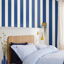 118550 Harborough Stripe Coast Blue Wallpaper by Joules