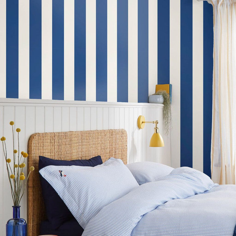 118550 Harborough Stripe Coast Blue Wallpaper by Joules