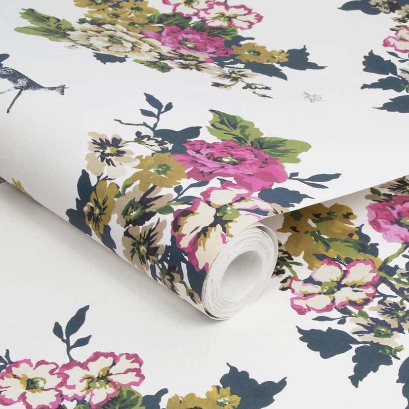 118552 Floral Creme Wallpaper by Joules
