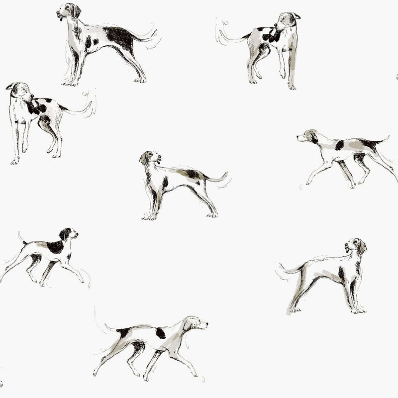 118559 Sketchy Dogs Creme Wallpaper by Joules