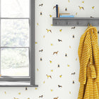 118560 Harbour Dogs Creme Wallpaper by Joules