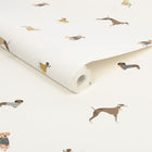 118560 Harbour Dogs Creme Wallpaper by Joules