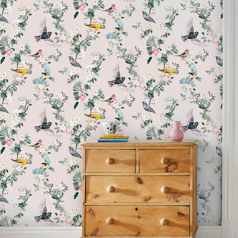 118562 Handford Garden Birds Wallpaper by Joules