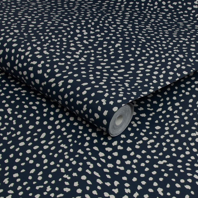 118567 Guinea Spot French Navy Wallpaper by Joules