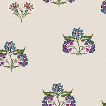 118574 Indienne Block Print Dawn Grey Wallpaper by Joules