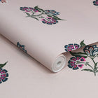 118574 Indienne Block Print Dawn Grey Wallpaper by Joules