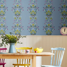 118577 Perfect Pollinators Haze Blue Wallpaper by Joules