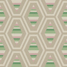 118581 Hallaton Kilim Garden Greens Wallpaper by Joules