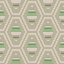 118581 Hallaton Kilim Garden Greens Wallpaper by Joules