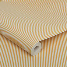 118584 Ticking Stripe Lemon Wallpaper by Joules