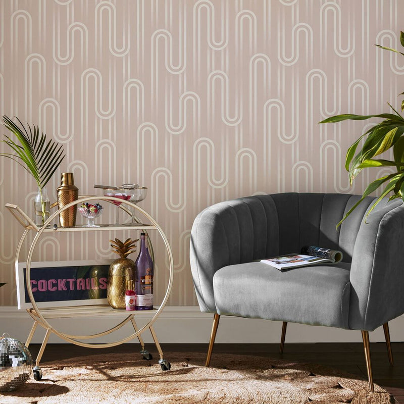 118617 Ups n Downs Peach Wallpaper by Envy