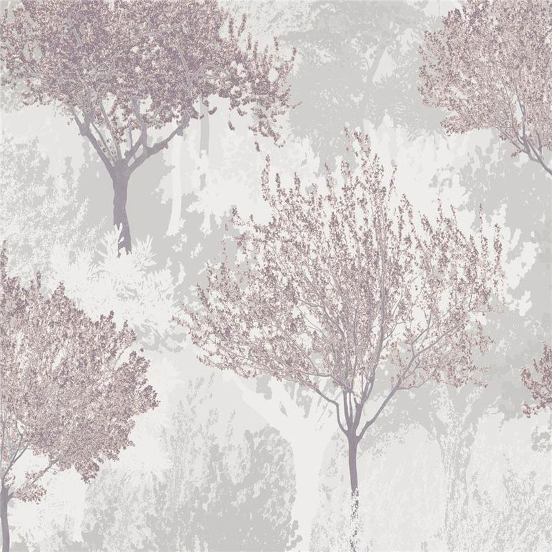 118714 Birch Mauve Superfresco Easy Wallpaper by Graham & Brown
