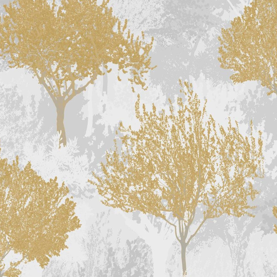 119561 Birch Mustard Superfresco Easy Wallpaper by Graham & Brown