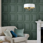 119844 Redbrook Wood Panel Wallpaper by Laura Ashley