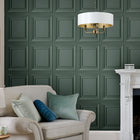 119844 Redbrook Wood Panel Wallpaper by Laura Ashley