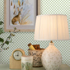 119848 Wickerwork Leaf Green Wallpaper by Laura Ashley