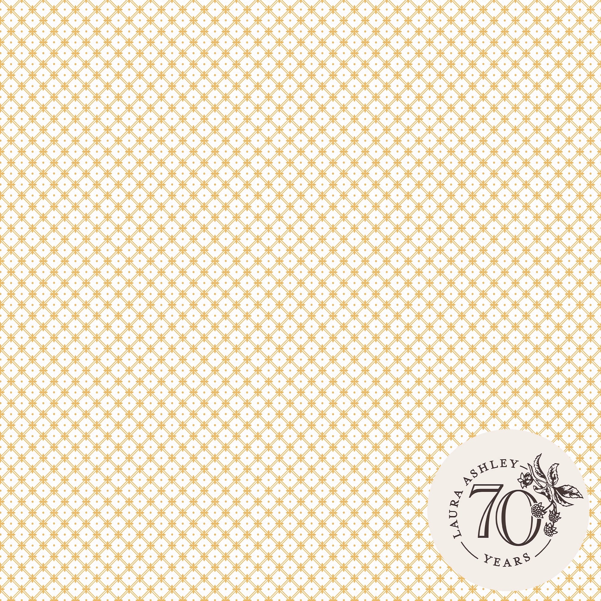 119849 Wickerwork Ochre Yellow Wallpaper by Laura Ashley