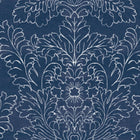 119852 Silchester Midnight Seaspray Blue Wallpaper by Laura Ashley