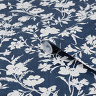 119854 Rye Midnight Seaspray Blue Wallpaper by Laura Ashley
