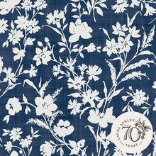 119854 Rye Midnight Seaspray Blue Wallpaper by Laura Ashley