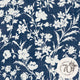 Rye Midnight Seaspray Blue Wallpaper by Laura Ashley