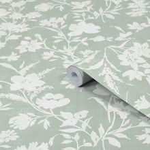 119855 Rye Sage Green Wallpaper by Laura Ashley