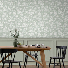 119855 Rye Sage Green Wallpaper by Laura Ashley