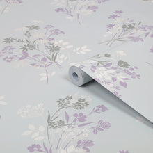 119857 Igerna Pale Duck Egg Blue Wallpaper by Laura Ashley