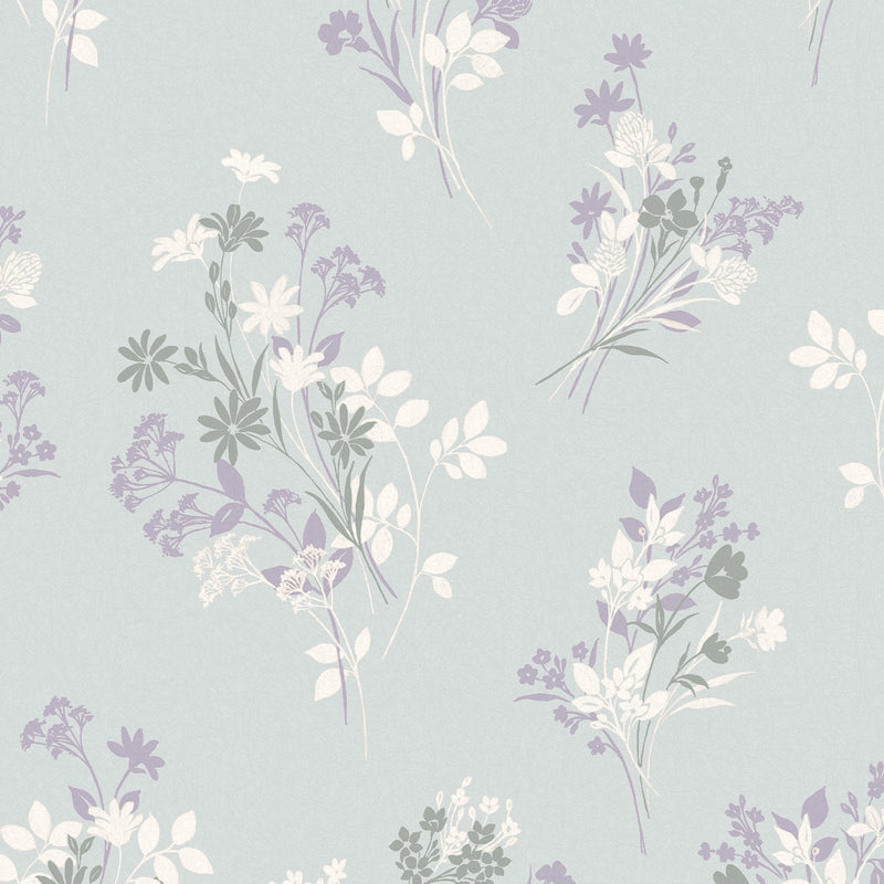 119857 Igerna Pale Duck Egg Blue Wallpaper by Laura Ashley