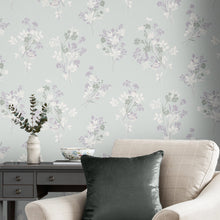 119857 Igerna Pale Duck Egg Blue Wallpaper by Laura Ashley