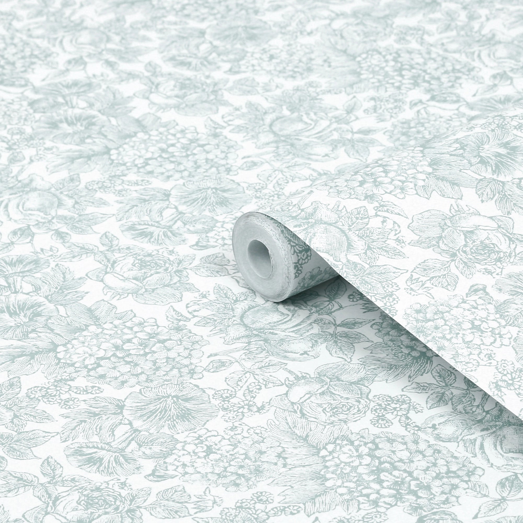 119860 Louise Duck Egg Blue Wallpaper by Laura Ashley