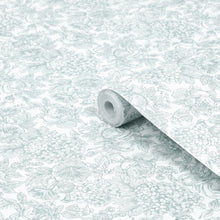 119860 Louise Duck Egg Blue Wallpaper by Laura Ashley