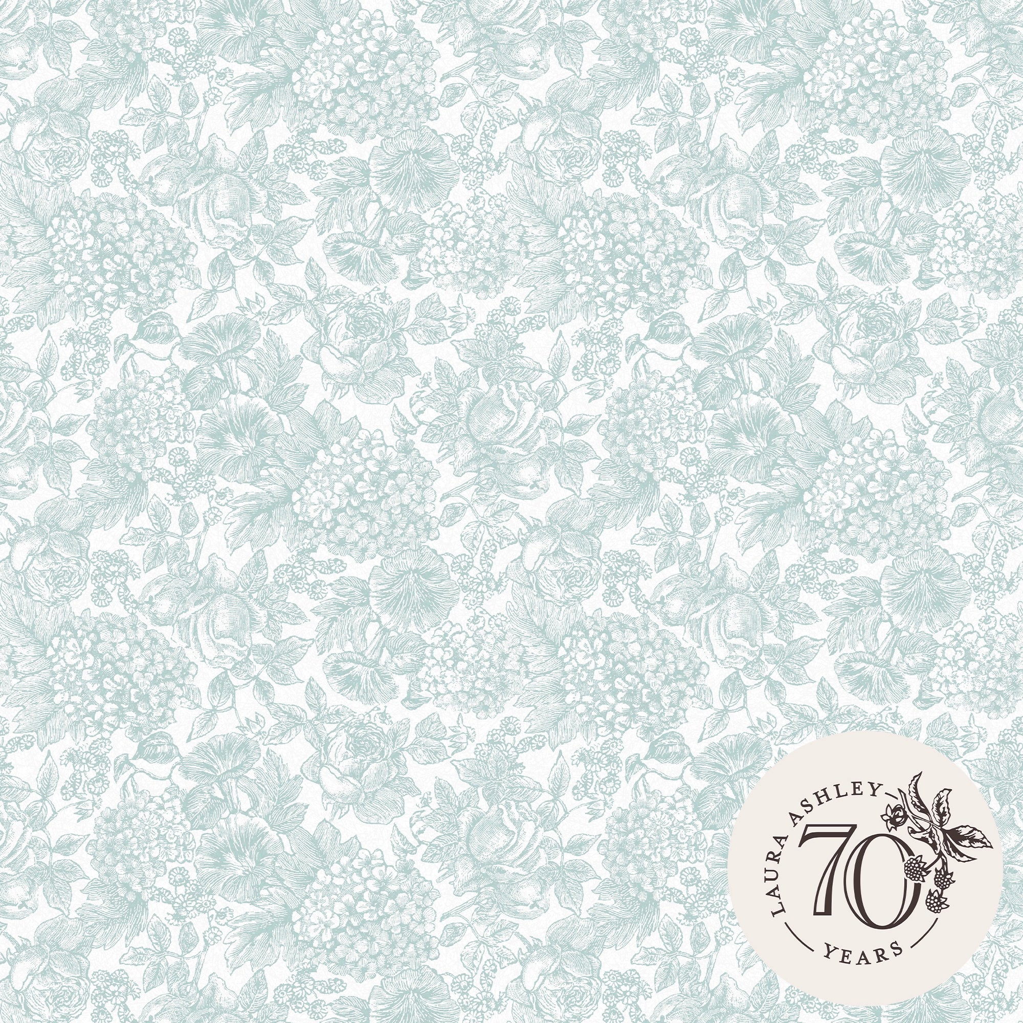 119860 Louise Duck Egg Blue Wallpaper by Laura Ashley