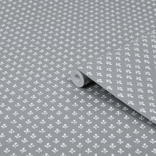 119861 Trefoil Slate Grey Wallpaper by Laura Ashley