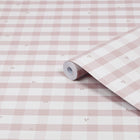 119865 Gingham Amethyst Purple Wallpaper by Laura Ashley