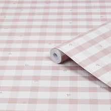 119865 Gingham Amethyst Purple Wallpaper by Laura Ashley