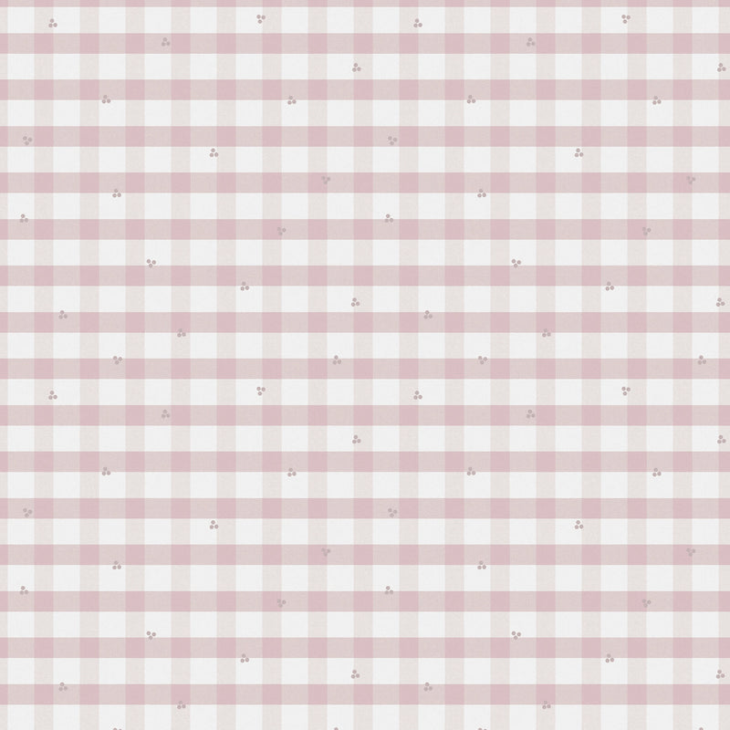 119865 Gingham Amethyst Purple Wallpaper by Laura Ashley