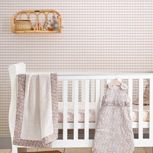 119865 Gingham Amethyst Purple Wallpaper by Laura Ashley