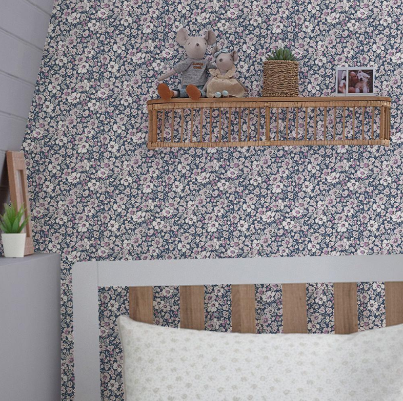 119867 Libby Purple Wallpaper by Laura Ashley