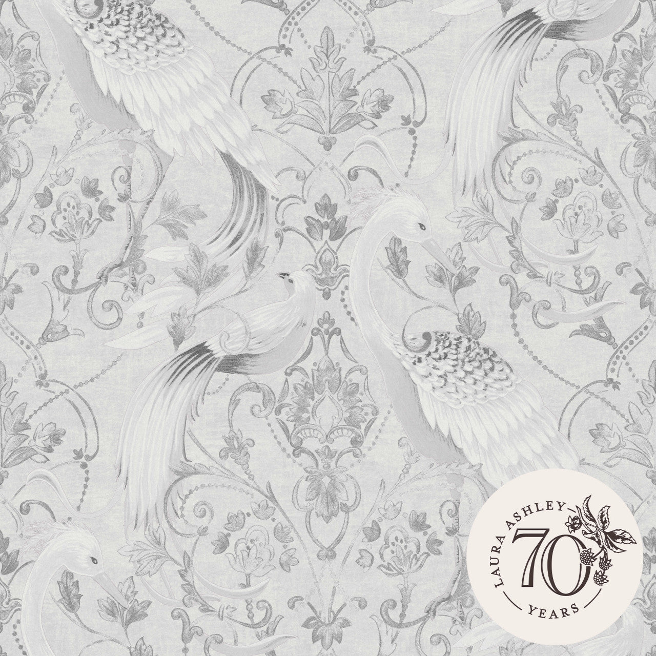 119868 Tregaron Silver Wallpaper by Laura Ashley