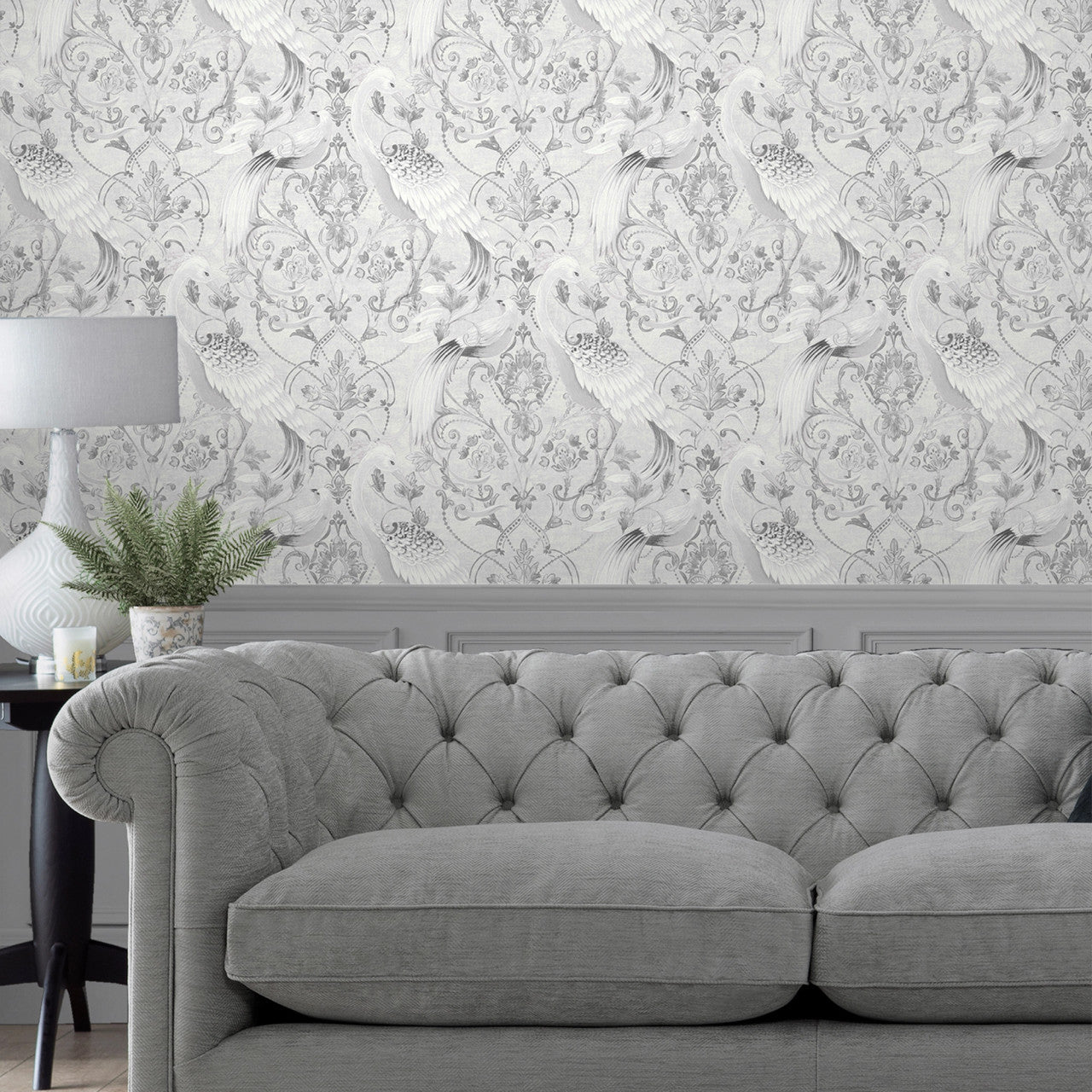 119868 Tregaron Silver Wallpaper by Laura Ashley