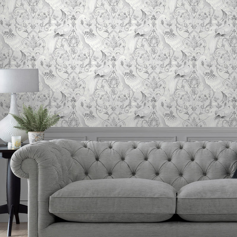 119868 Tregaron Silver Wallpaper by Laura Ashley