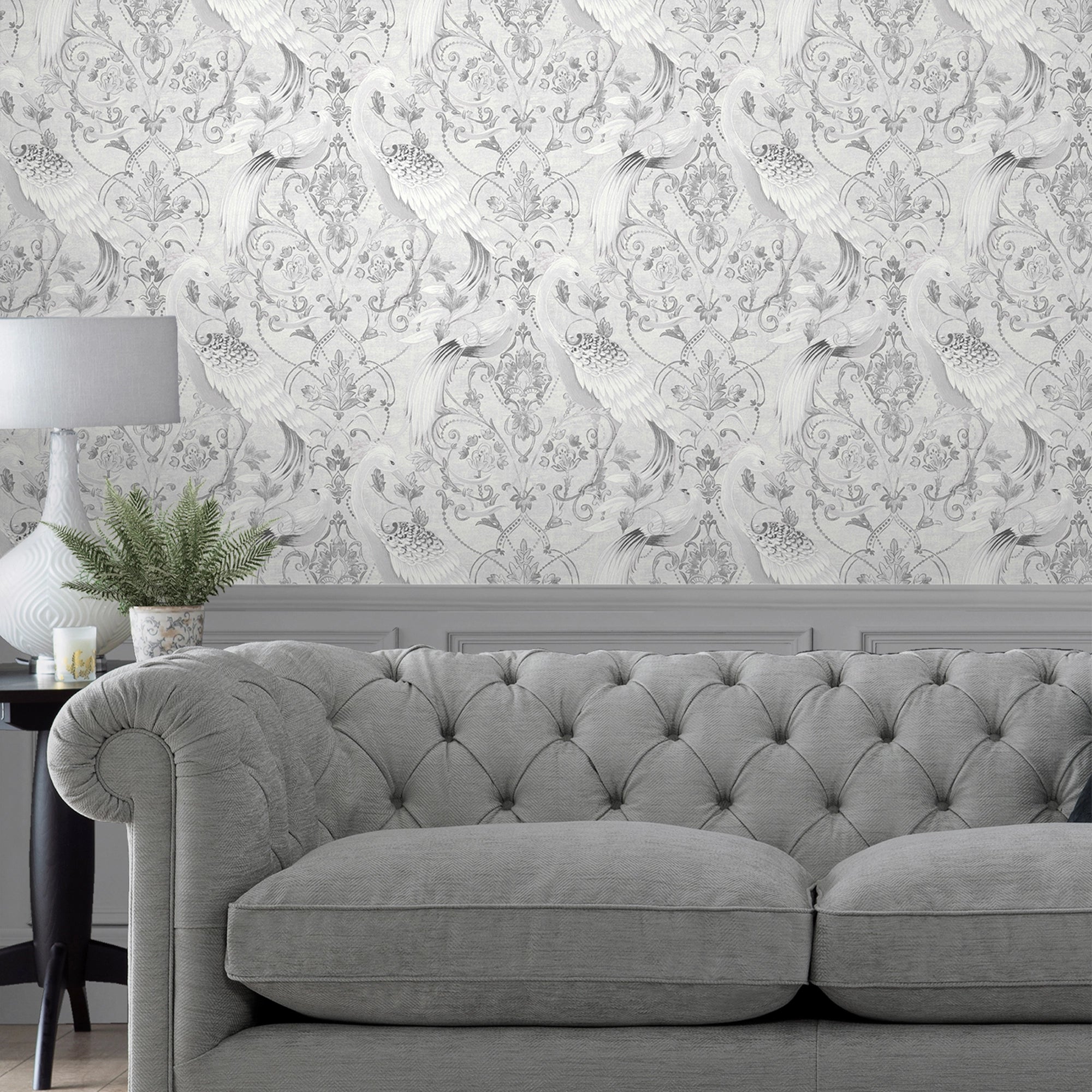119868 Tregaron Silver Wallpaper by Laura Ashley