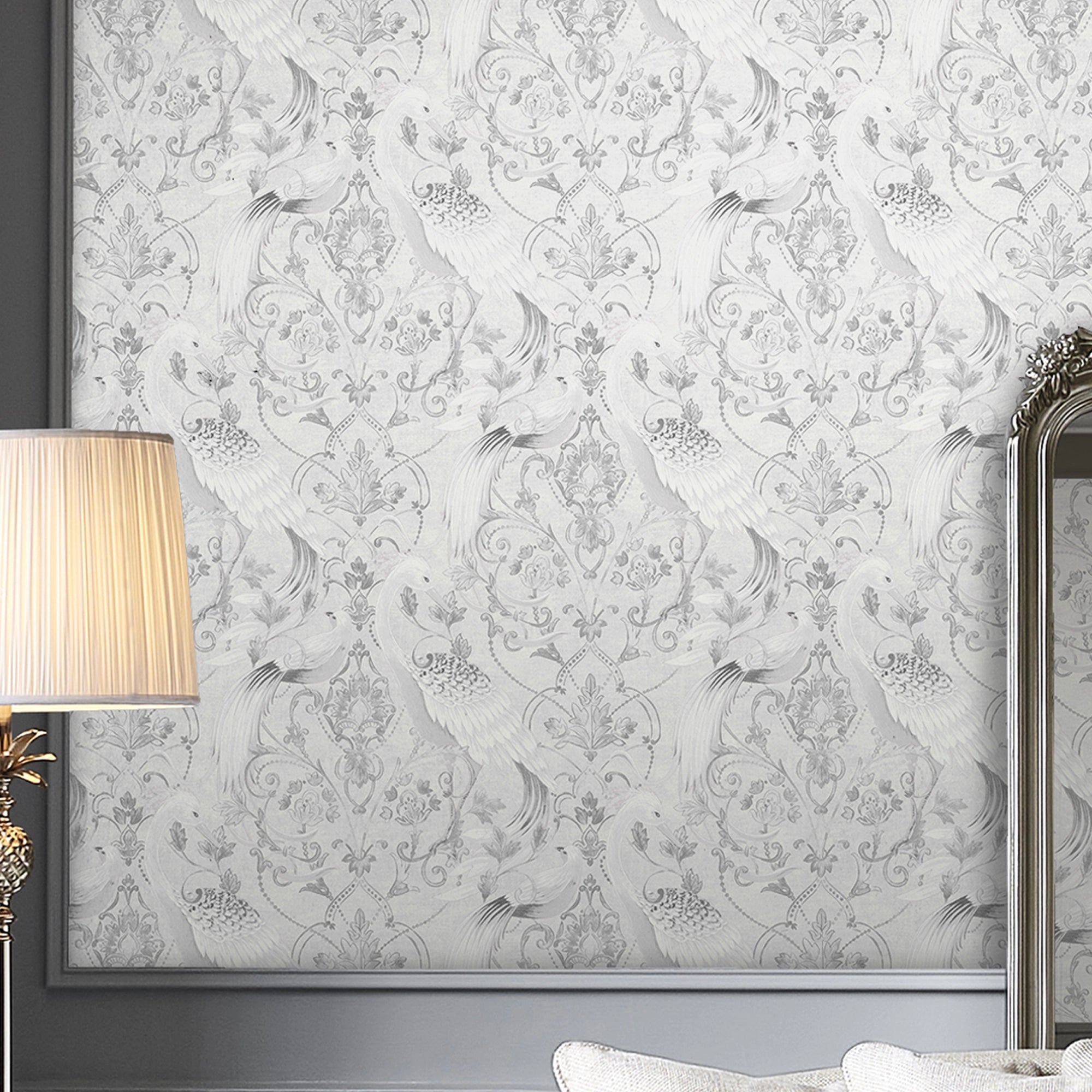 119868 Tregaron Silver Wallpaper by Laura Ashley