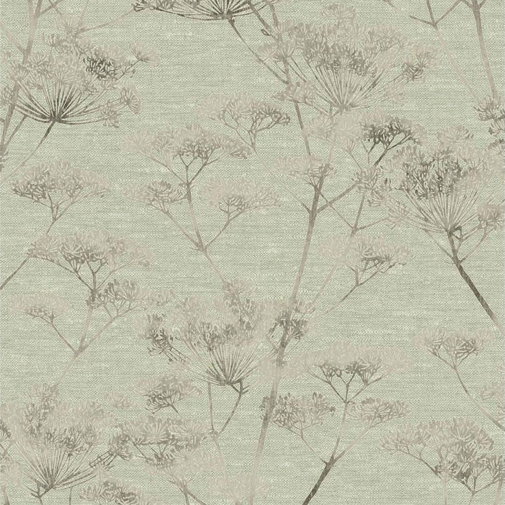 119965 Serene Seed-Head Sage Boutique Wallpaper By Graham & Brown