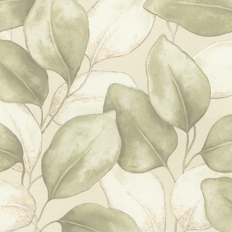 659870 Opulenza Leaf Sage Wallpaper by Rasch