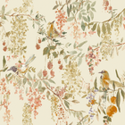 A79301 Blackberry Trail Cream Wallpaper by Grandeco